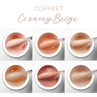 Coffrets de 6 Creamy Gels Beige 20ml - Elya Maje