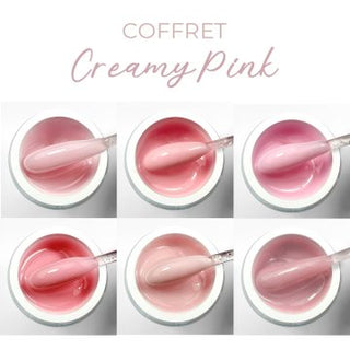 Coffret de 6 Creamy Gels Pink 20ml - Elya Maje