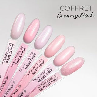Coffret de 6 Creamy Gels Pink 20ml - Elya Maje