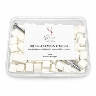 Kit Pince et Minis Eponges - 100pcs