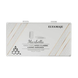 Capsules Ongles - Easy Caps Marbella - Carré Arrondi - Transparentes Mat - Elya Maje