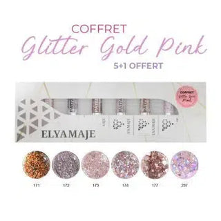 Coffret Glitter Gold Pink - Vernis Semi Permanent - Edition Limitée