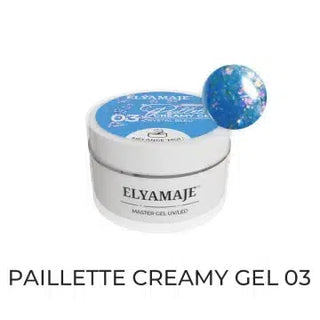 Gel de Construction - Creamy Paillette - Crystal Bleu n°03