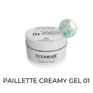 Gel de Construction - Creamy Paillette - Crystal White n°01