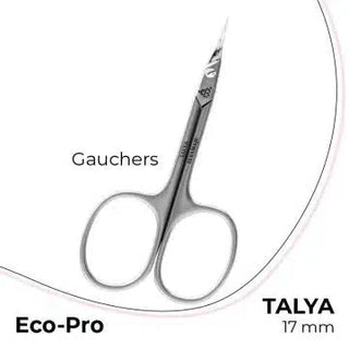 TALYA – Ciseaux à cuticules pour gauchers – 17mm – Eco Pro