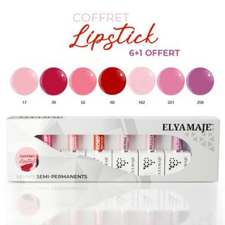 Coffret Lipstick- Vernis Semi Permanents – Édition limitée – Elya Maje