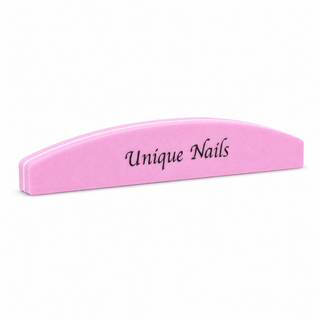Bloc Demi-Lune Rose 10p 180/240 - Unique Nails